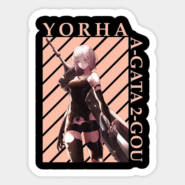 YoRHa 2-gou B-gata Nier Automata Sticker by HammiltenJohn